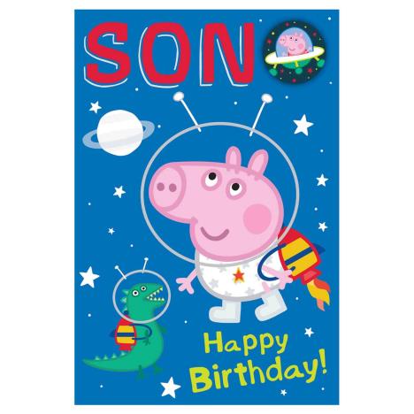 Son Peppa Pig Birthday Card with Badge £2.69